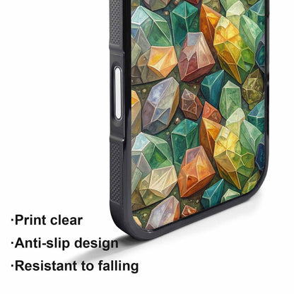 iPhone 17 Pro Case — Glossy Reptile Crystal Shard Original Art, Custom Art Phone Cover