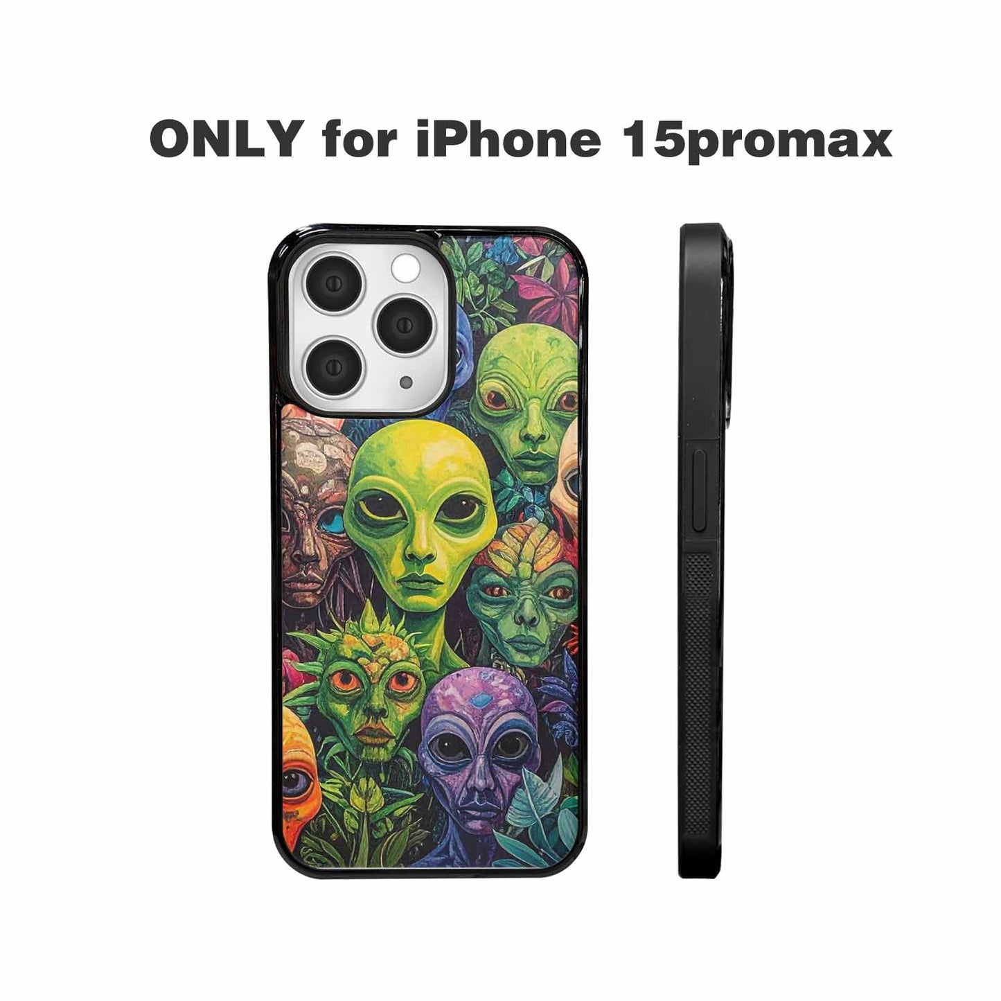 iPhone 15 Pro Max Case — Aliens Pattern Hundreds Of Sma, Custom Printed Phone Case