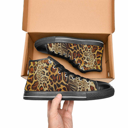 MEN'S Animal Print High Top Canvas Neon Fantasy Shoes