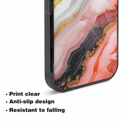 iPhone 15 Plus Case — Marble Vein Marble Veins Pattern Hundreds, Personalized Phone Case