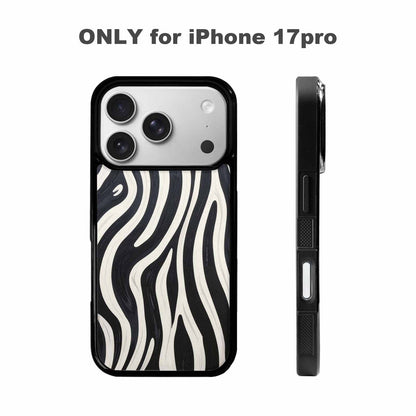 iPhone 17 Pro Case — Modern Zebra Stripe Print Crisp Animal, Custom Art Phone Cover