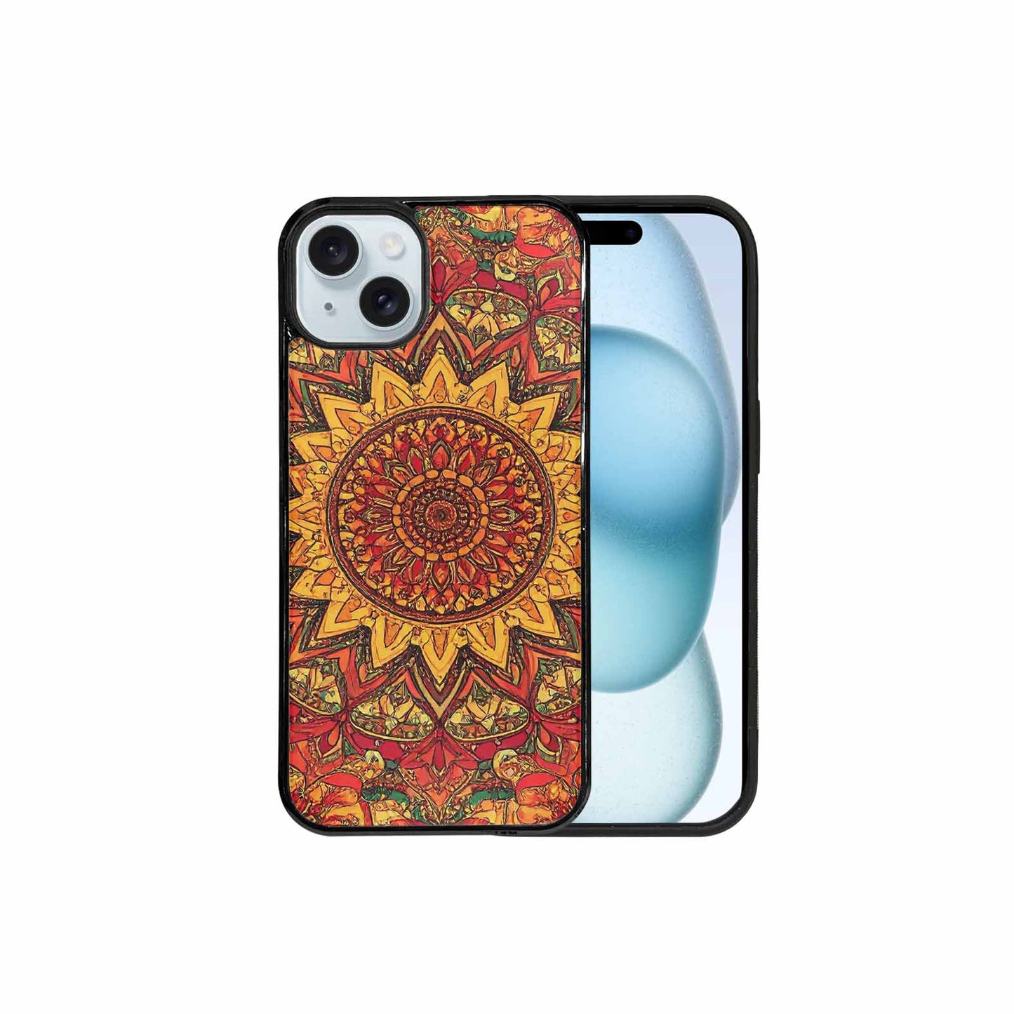 iPhone 15 Plus Case — Mandala Lions Custom, Unique Phone Case Design