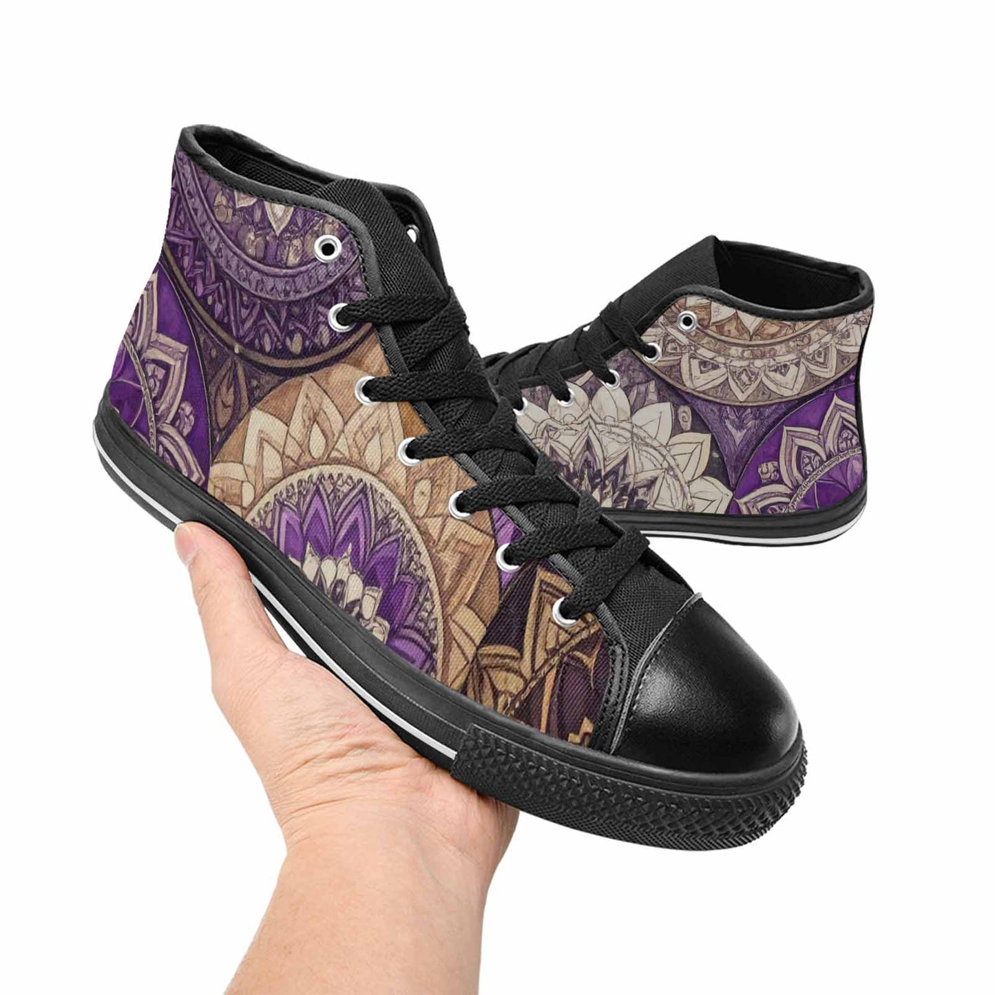 WOMEN'S Mandala High Top Canvas Dreamcore Custom Sneakers