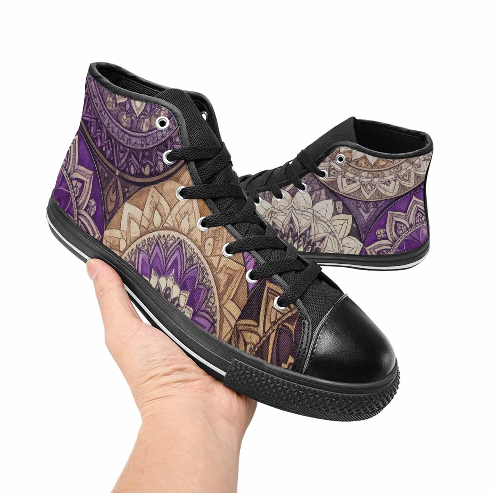 WOMEN'S Mandala High Top Canvas Dreamcore Custom Sneakers