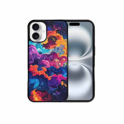 iPhone 16 Plus Case — Cosmic Creature And Object Mashup Pattern, Custom Designed Case Cover