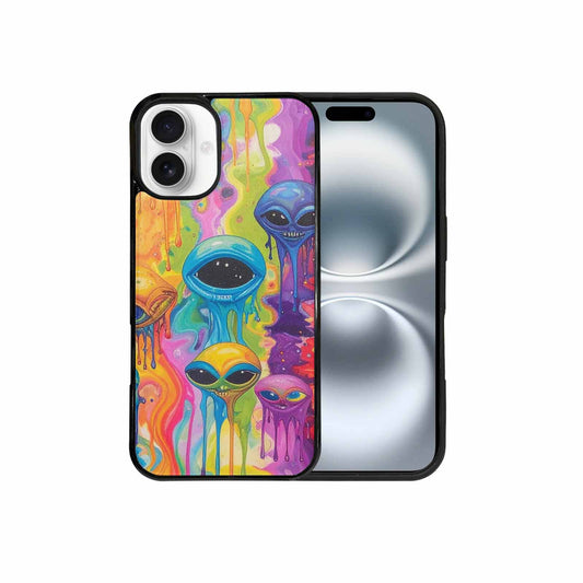iPhone 16 Plus Case — Aliens Tie Dyemelting Aliens P Bod, Original Design Phone Case