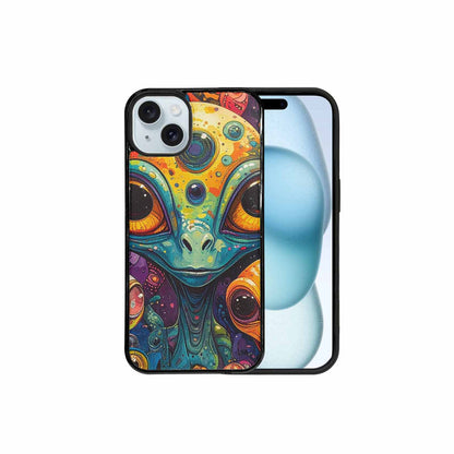 iPhone 15 Plus Case — Cartoon Alien Characters, Custom Designed Case Cover