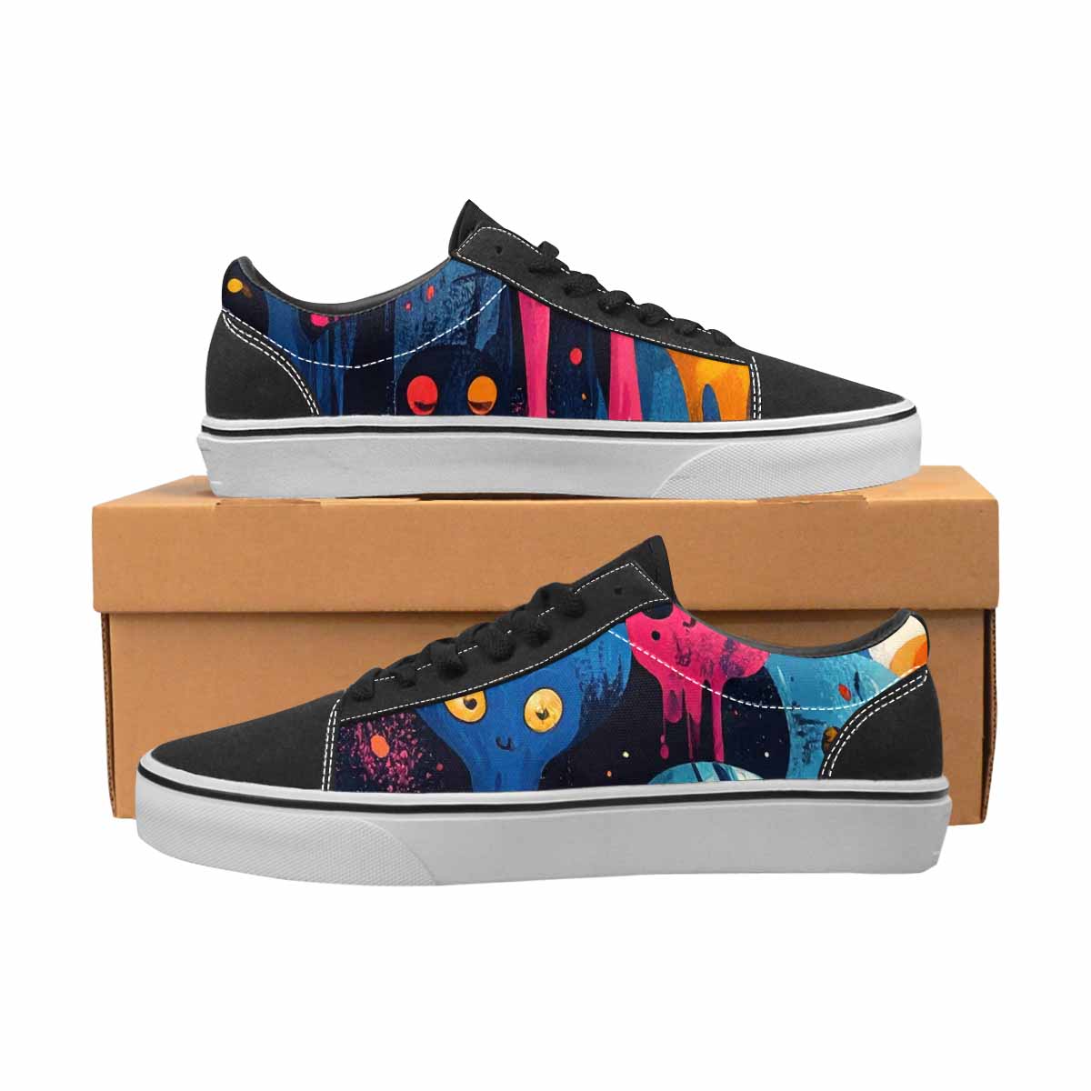 WOMEN'S Melting Aliens Lace-Up Canvas Dark Academia Sneakers