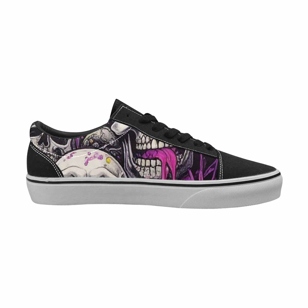 WOMEN'S Rainbow From Skull S Lace-Up Canvas Aesthetic Custom Shoes