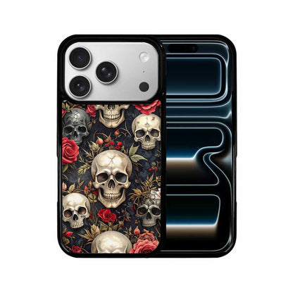 iPhone 17 Pro Case — Skulls Roses And Skulls Small Gothic, Customized Protective Case