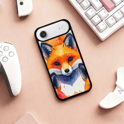 iPhone 17 Air Case — Watercolor Kawaii Fox Faces Watercolor Abstract, Custom Phone Case
