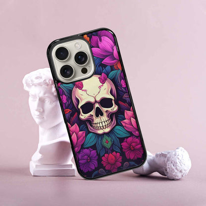 iPhone 16 Pro Case — Lotus Many Hundreds Of Skulls Art, Unique Phone Case Design