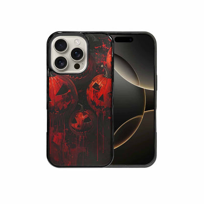 iPhone 16 Pro Case — Bloody Pumpkin Face, Custom Printed Phone Case
