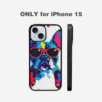 iPhone 15 Case — French Bulldog Pop Art Pattern, Personalized Phone Case