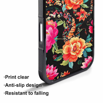 iPhone 17 Pro Max Case — Snakes Print Floral Seamless Floral, Unique Phone Case Design