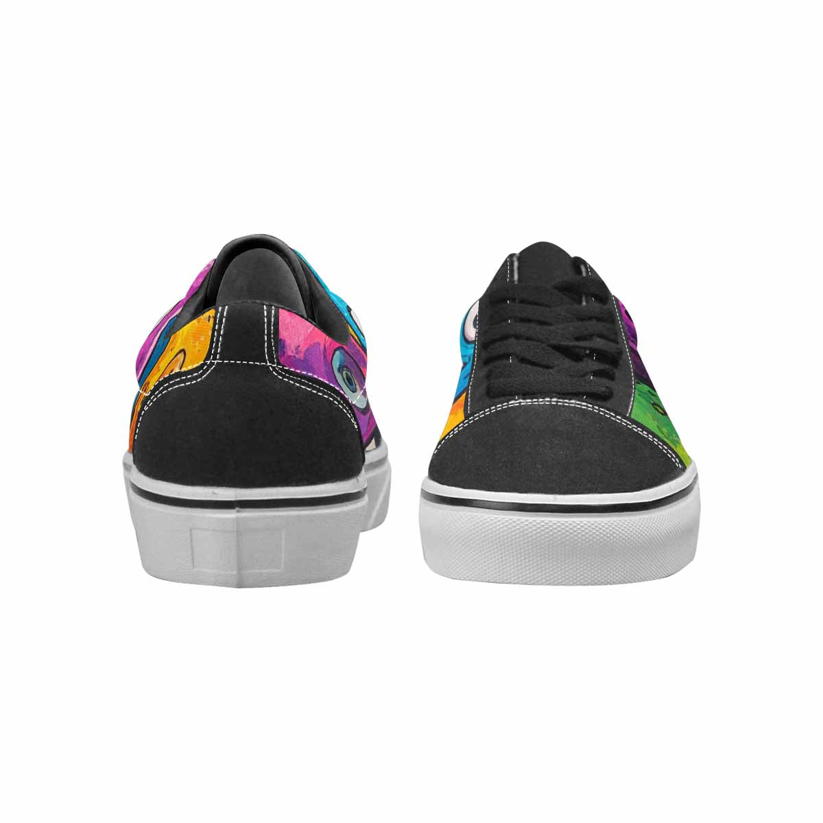 MEN'S Goofy Cartoon Monster Canvas Lace-Up Neon Fantasy Sneakers