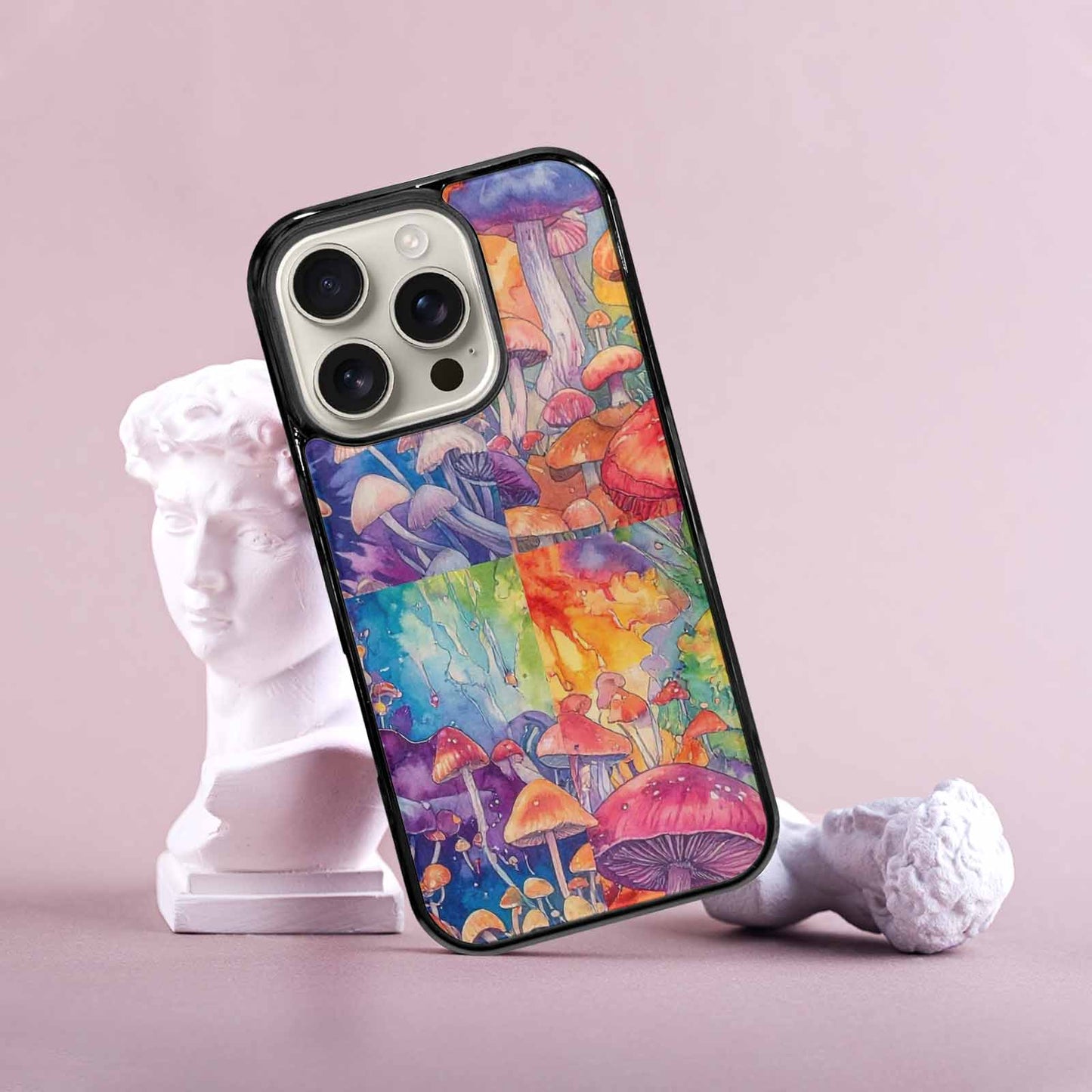 iPhone 16 Pro Case — Mushrooms Tie Dyemushrooms Pat 6t6 Personalized, Customized Protective Case