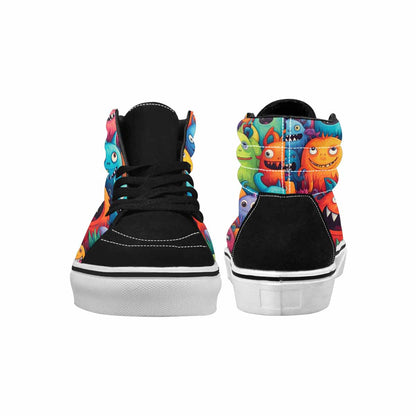 MEN'S Monsters (general) Cartoon Monst High Top Canvas Wallpaper Art Custom Sneakers