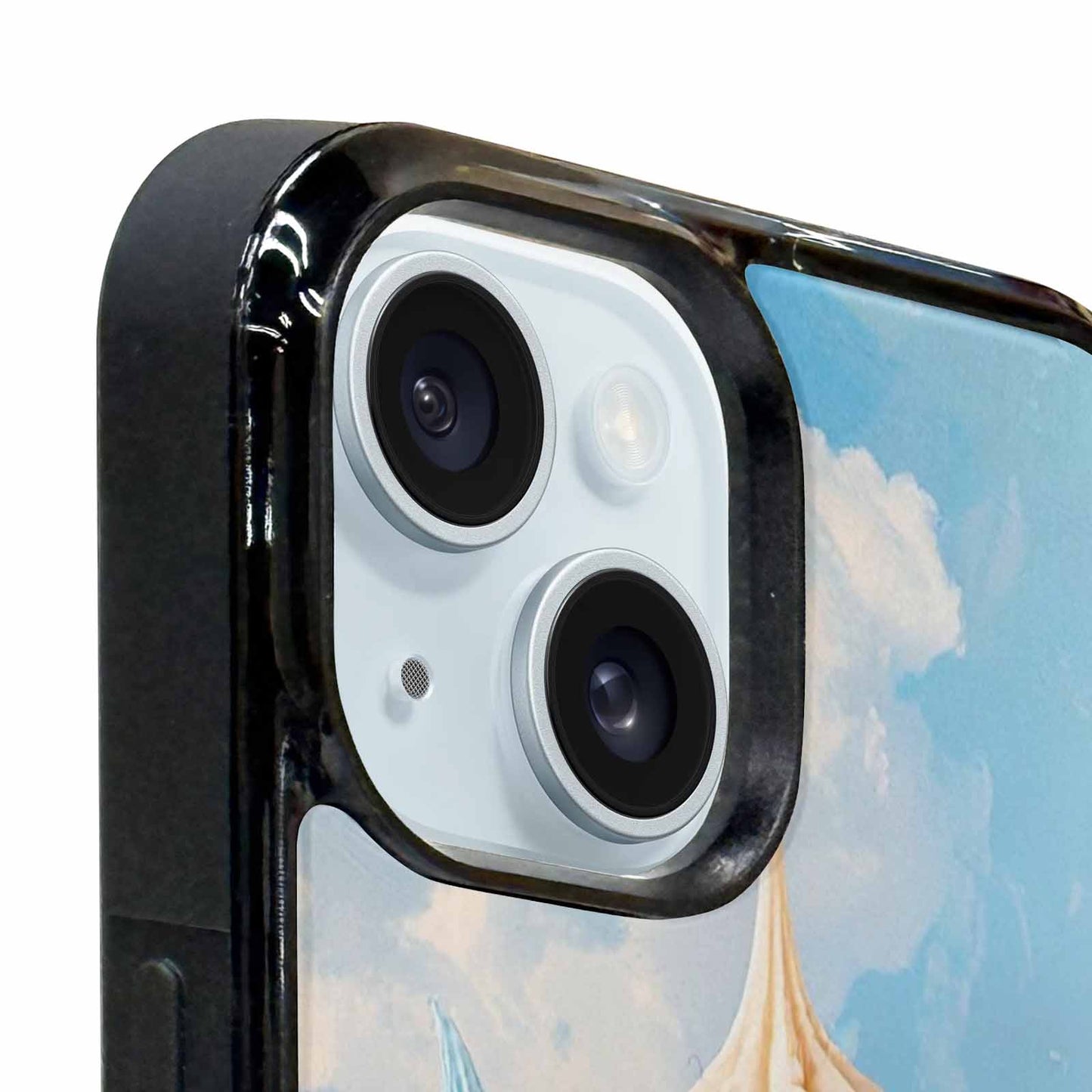 iPhone 15 Plus Case — Collage Of Overlapping Waffle Cone Icecream, Custom Printed Phone Case