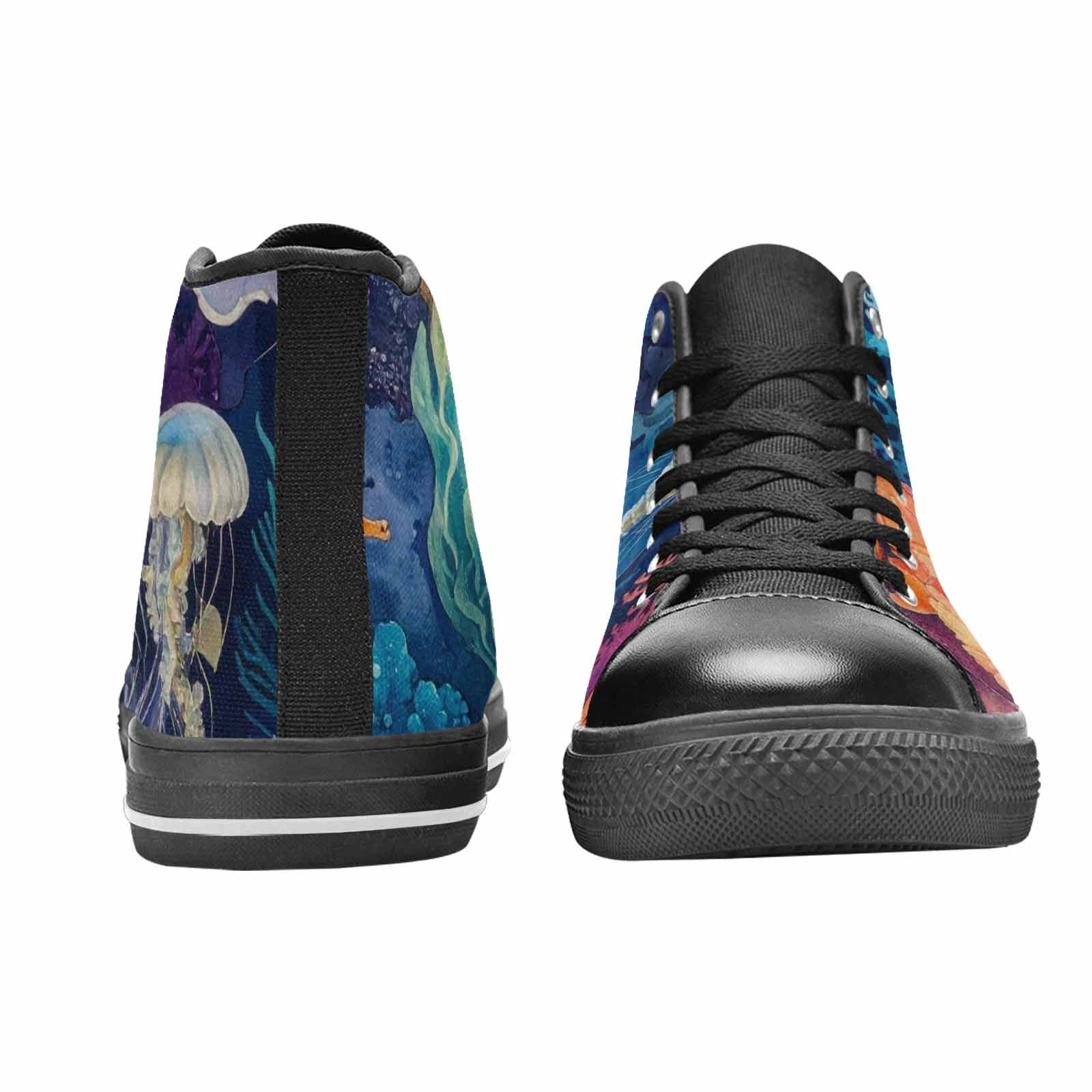 MEN'S Fish Scale Coral High Top Canvas Aesthetic Sneakers