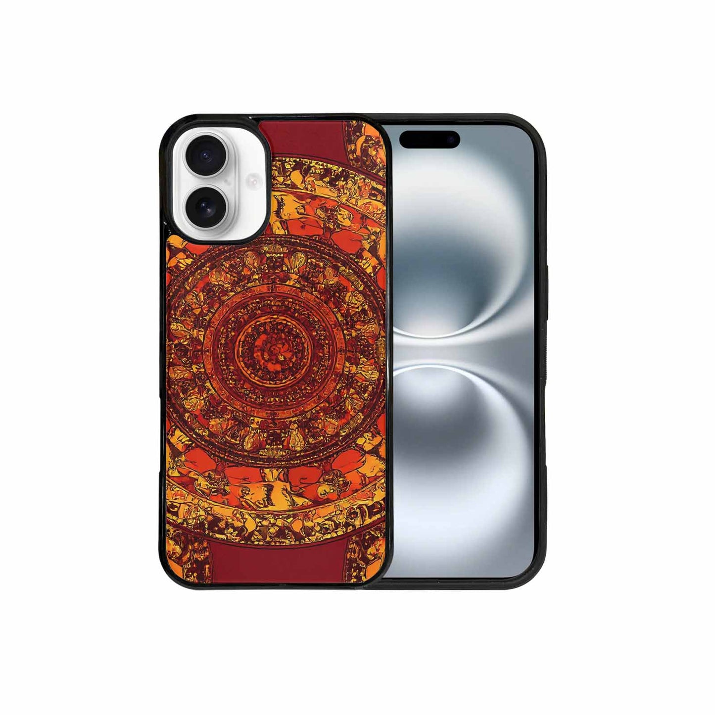 iPhone 16 Plus Case — Mandala Lions, Custom Art Phone Cover