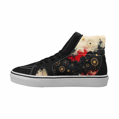 MEN'S Zodiac Constellation High Top Canvas Wallpaper Art Sneakers