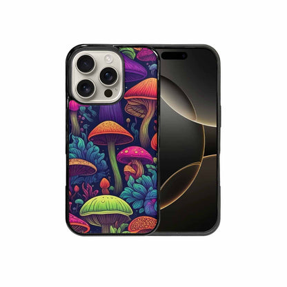 iPhone 16 Pro Case — Mushroom Psychedelic Art Seamless Pattern Vibrant, Personalized Phone Case