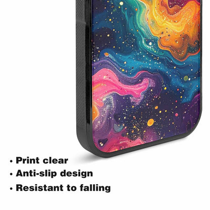iPhone 15 Plus Case — Galaxy Art Colorful Cosmic Dust Small, Personalized Phone Case