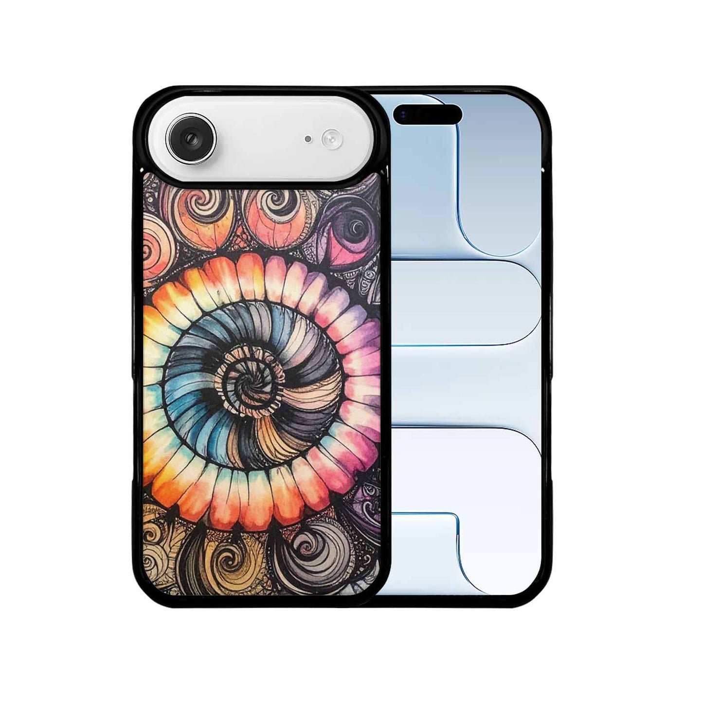 iPhone 17 Air Case — Tie Dye Swirls Black White Tie, Custom Made Phone Cover
