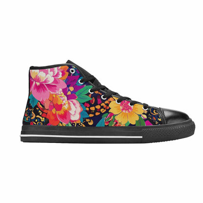 MEN'S Floral Snake Print High Top Canvas Dreamcore Sneakers
