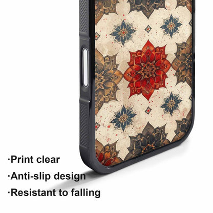iPhone 17 Pro Max Case — Small Mandala Pattern, Randomly Floral, Custom Phone Case