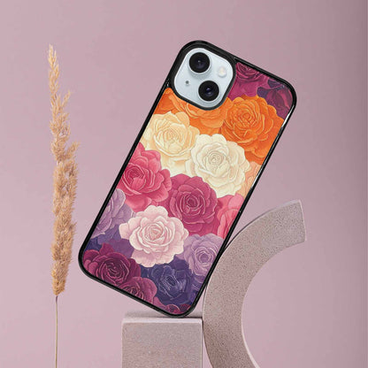 iPhone 15 Plus Case — Lesbian Flag Color Theme Small Rainbow, Unique Phone Case Design