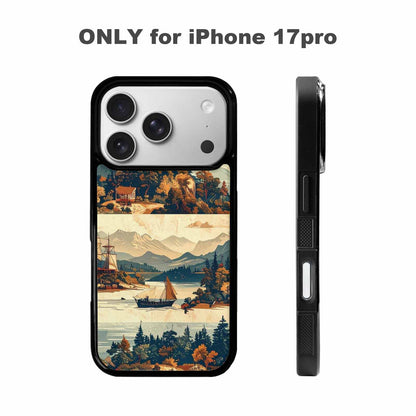 iPhone 17 Pro Case — Vintage Travel Artwork Pattern Retro Vintage, Custom Designed Case Cover