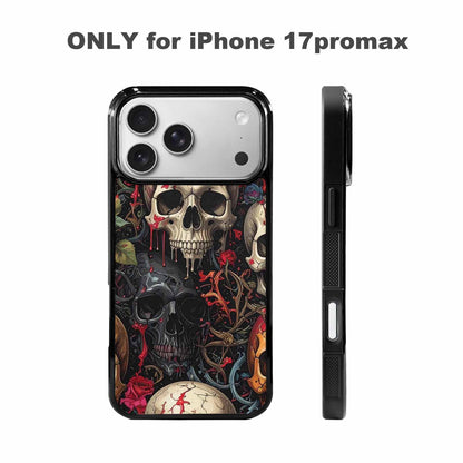 iPhone 17 Pro Max Case — Skulls And Rosesmelting Skulls A Gothic, Unique Phone Case Design