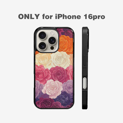 iPhone 16 Pro Case — Lesbian Flag Color Theme Small Rainbow, Custom Art Phone Cover