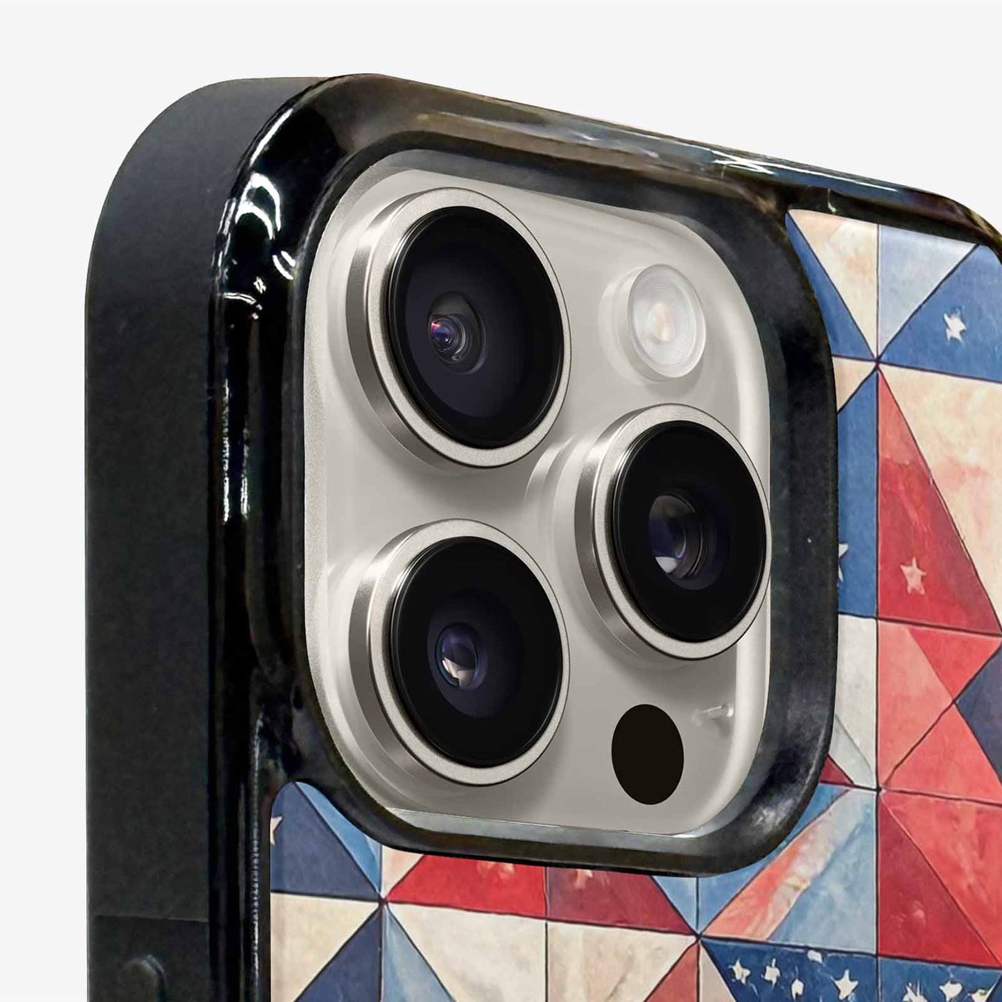 iPhone 16 Pro Case — Small American Flag Stars And Stripes, Custom Printed Phone Case