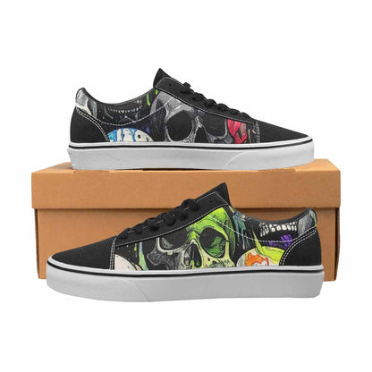 WOMEN'S Rainbow From Skull S Lace-Up Canvas Vivid Custom Sneakers