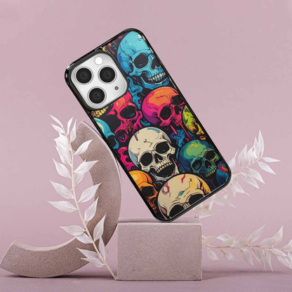 iPhone 15 Pro Max Case — 1000s Of Skulls Digital Camo Drip, Customized Protective Case