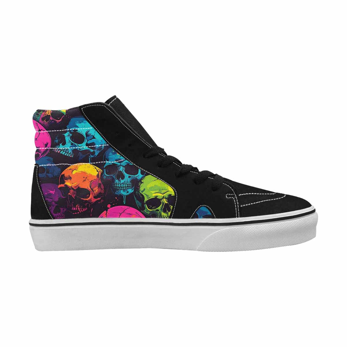MEN'S 1000s Skulls Digital Camo High Top Canvas Melting Art Sneakers