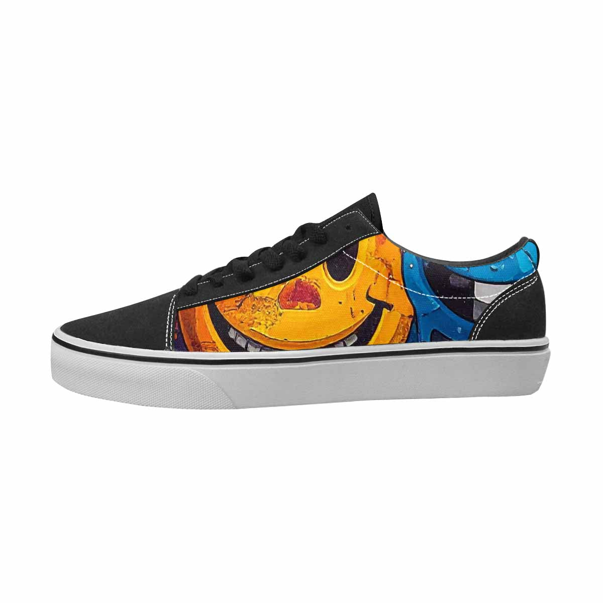 MEN'S Smiley Face Canvas Boutique Wallpaper Art All Over Print Shoes