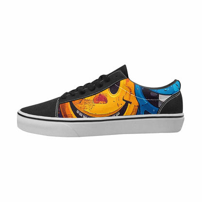 MEN'S Smiley Face Canvas Boutique Wallpaper Art All Over Print Shoes