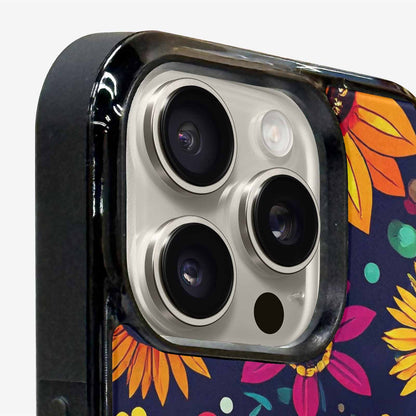 iPhone 16 Pro Max Case — Sunflowers And Skulls, Unique Phone Case Design