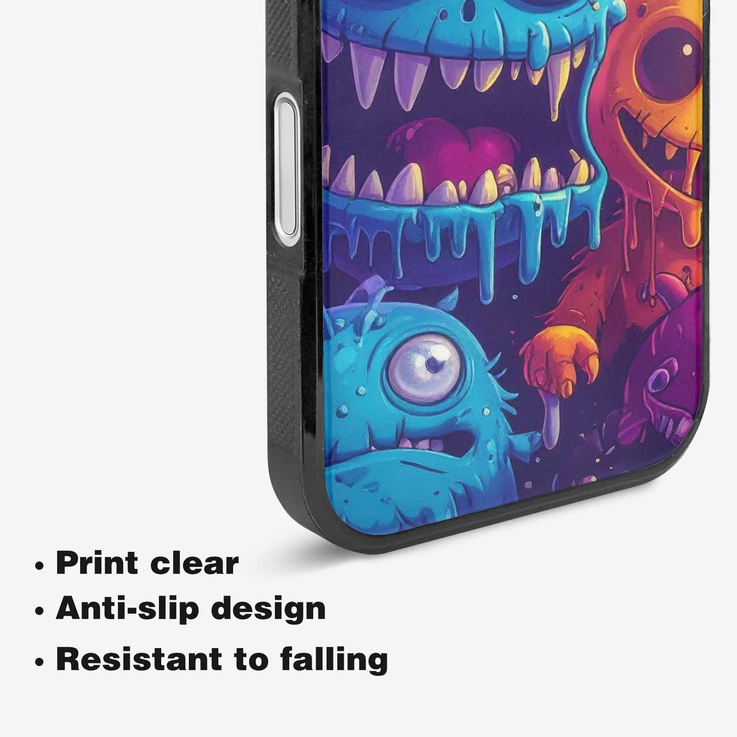 iPhone 16 Case — Overlapping Endlessly No Empty Space Monsters, Custom Art Phone Cover