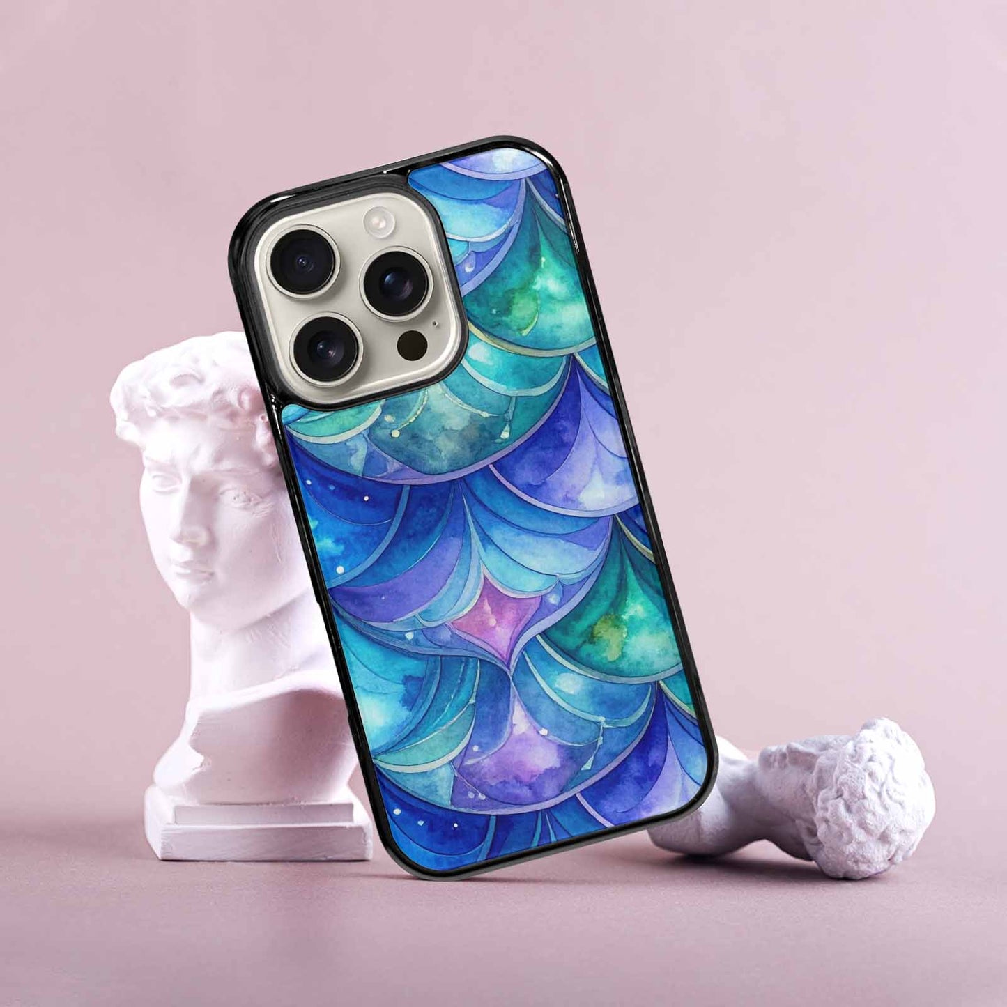 iPhone 16 Pro Case — Mermaid Scale Art Pattern, Unique Phone Case Design