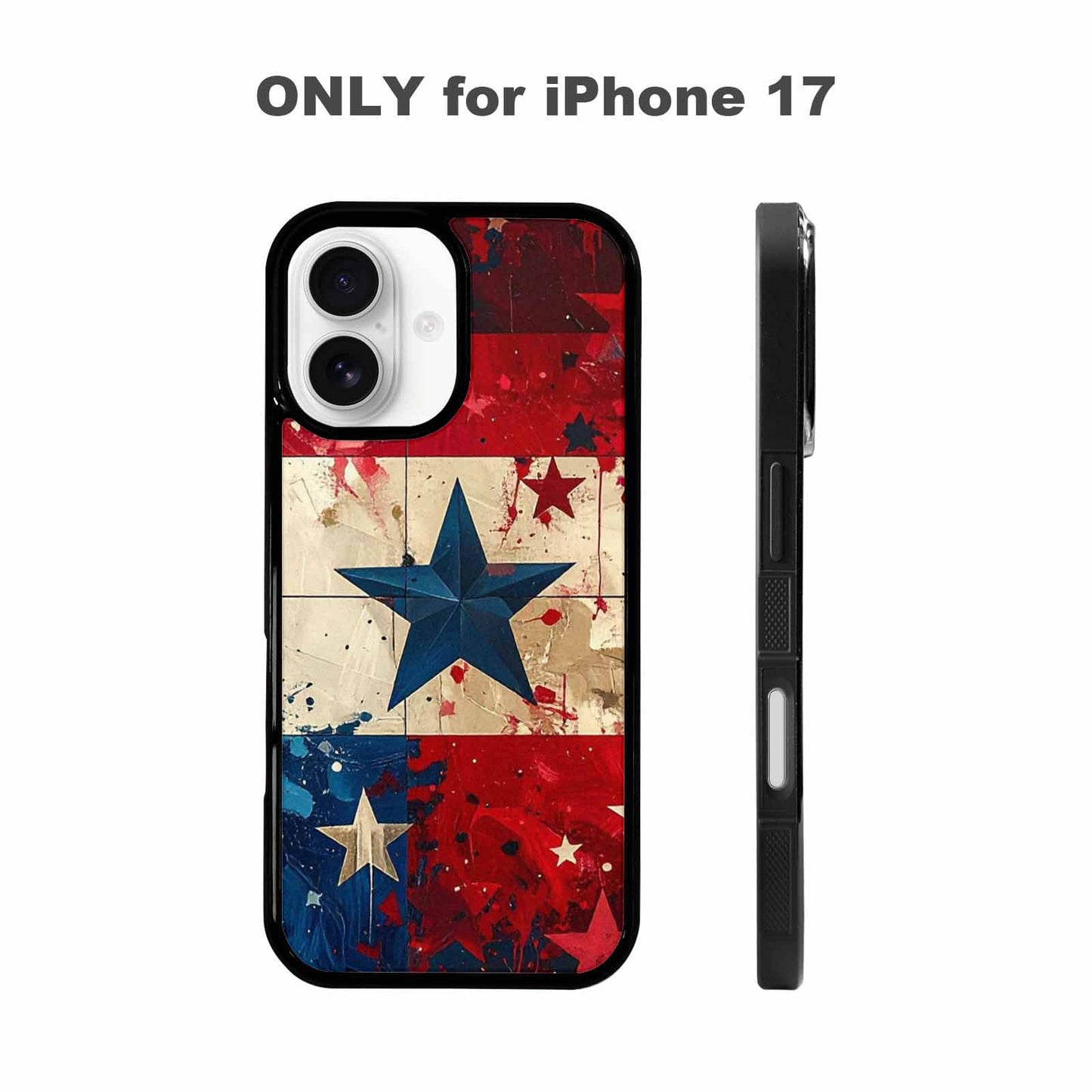 iPhone 17 Case — Patriotic Stars And Stripes Galaxy Space, Custom Phone Case
