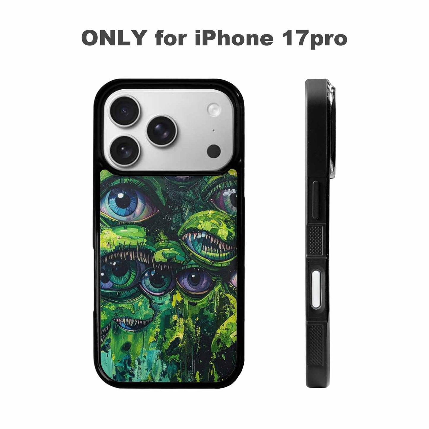 iPhone 17 Pro Case — Seamless Repeating Pattern Of Overlapping Cartoon, Custom Designed Case Cover