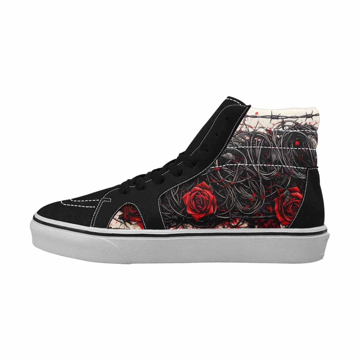 MEN'S Barbed Wire Coil High Top Canvas Kaleidoscope Sneakers