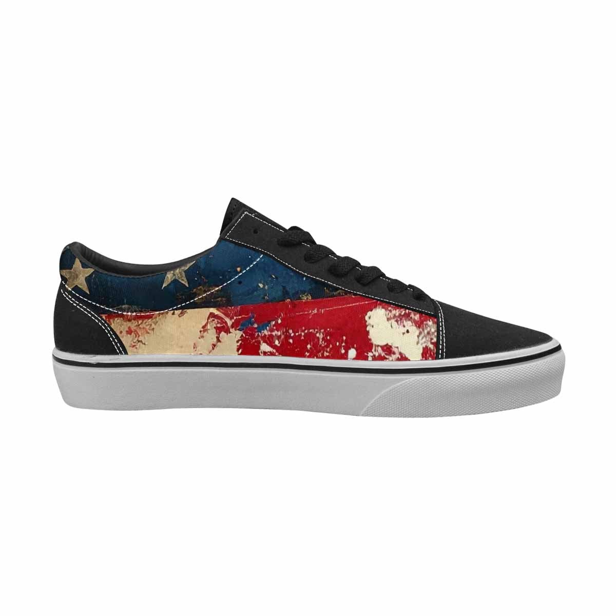 WOMEN'S American Flag Stars Canvas Lace-Up Neon Fantasy Sneakers