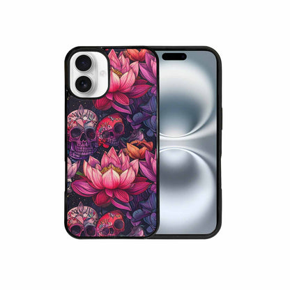 iPhone 16 Plus Case — Lotus Skulls, Customized Protective Case