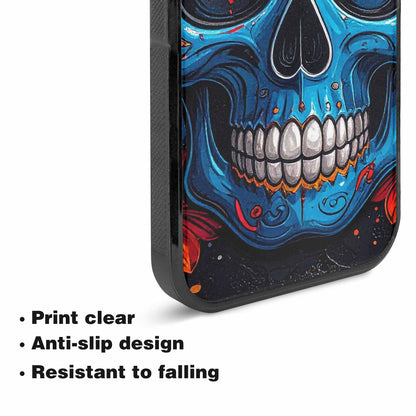 iPhone 15 Plus Case — Graffiti Skull Art Seamless Pattern Vibrant, Personalized Phone Case